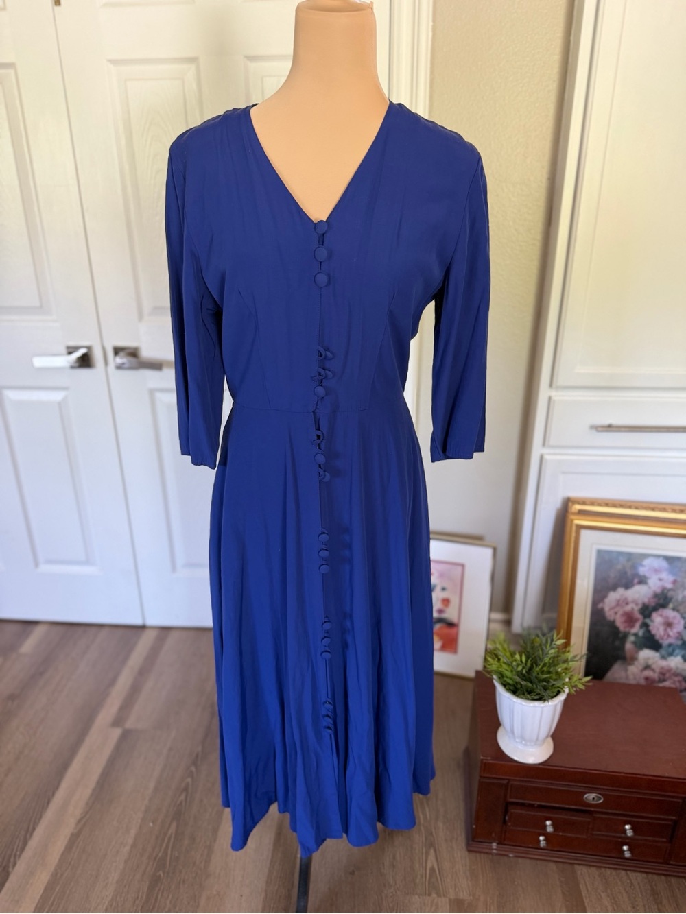 Vintage royal blue maxi dress